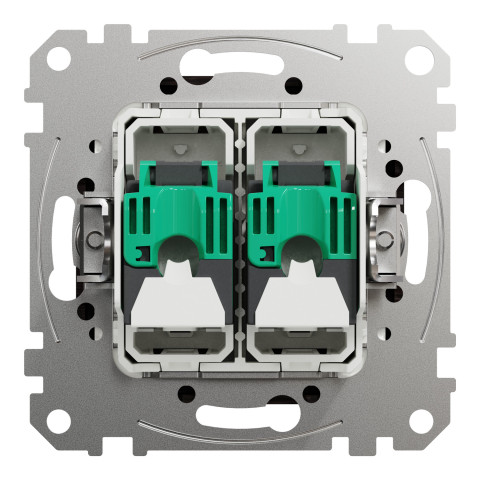 Розетка 2-местная компьютерная RJ-45 скрытая венге Schneider Electric Sedna Elements