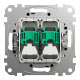 Розетка 2-местная компьютерная RJ-45 скрытая венге Schneider Electric Sedna Elements
