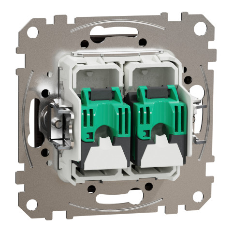 Розетка 2-местная компьютерная RJ-45 скрытая венге Schneider Electric Sedna Elements