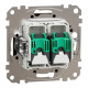 Розетка 2-местная компьютерная RJ-45 скрытая венге Schneider Electric Sedna Elements