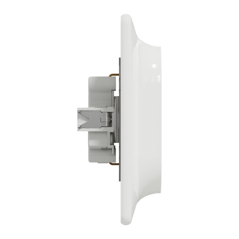 Розетка 2-местная с заземлением со шторками скрытая белая Schneider Electric Sedna Design