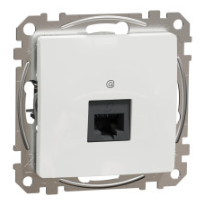 Розетка 1-местная компьютерная RJ-45 скрытая белая Schneider Electric Sedna Design