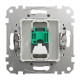 Розетка 1-местная компьютерная RJ-45 скрытая алюминий Schneider Electric Sedna Design