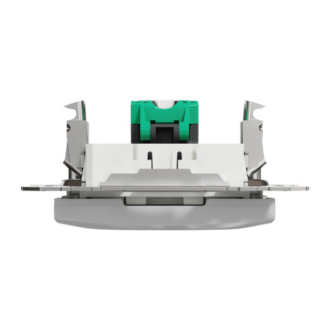 Розетка 1-местная компьютерная RJ-45 скрытая алюминий Schneider Electric Sedna Design