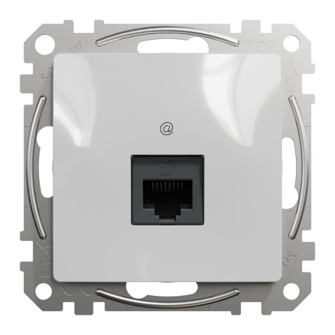 Розетка 1-местная компьютерная RJ-45 скрытая алюминий Schneider Electric Sedna Design