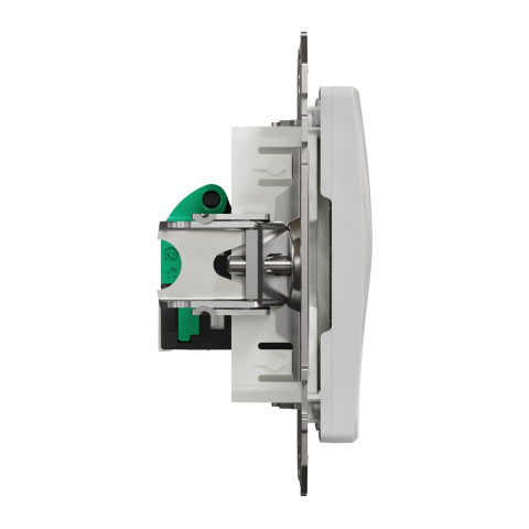 Розетка 1-местная компьютерная RJ-45 скрытая алюминий Schneider Electric Sedna Design
