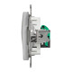 Розетка 1-местная компьютерная RJ-45 скрытая алюминий Schneider Electric Sedna Design