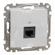 Розетка 1-местная компьютерная RJ-45 скрытая алюминий Schneider Electric Sedna Design