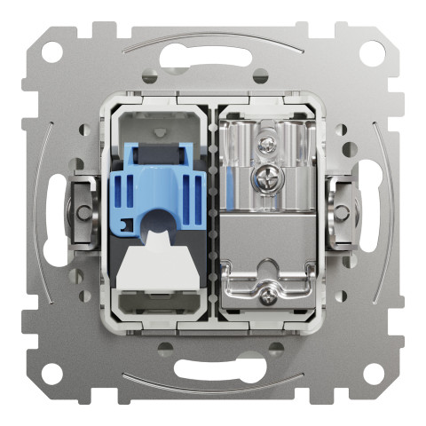 Розетка 1-местная компьютерная TV RJ-45 скрытая белая Schneider Electric Sedna Design