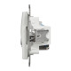 Розетка 1-местная компьютерная TV RJ-45 скрытая белая Schneider Electric Sedna Design