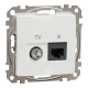 Розетка 1-местная компьютерная TV RJ-45 скрытая белая Schneider Electric Sedna Design