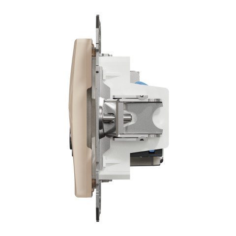 Розетка 1-местная компьютерная TV RJ-45 скрытая бежевая Schneider Electric Sedna Design