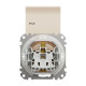 Розетка 1-местная с заземлением IP44 бежевая Schneider Electric Sedna Design