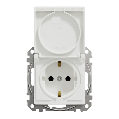 Розетка 1-местная с заземлением белая Schneider Electric Sedna Design
