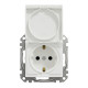 Розетка 1-местная с заземлением белая Schneider Electric Sedna Design