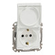 Розетка 1-местная с заземлением белая Schneider Electric Sedna Design