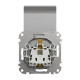 Розетка 1-местная с заземлением алюминий Schneider Electric Sedna Design
