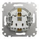 Розетка 1-местная с заземлением со шторками скрытая белая Schneider Electric Sedna Design