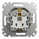 Розетка 1-местная с заземлением со шторками алюминий Schneider Electric Sedna Design