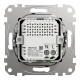 Розетка 1-місна з USB Type-A + Type-A 1А прихована чорна Schneider Electric Sedna Design