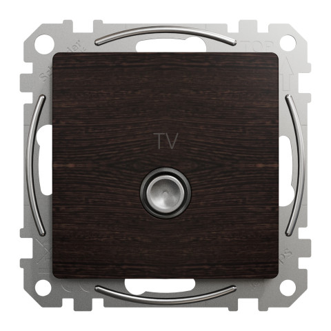 Розетка 1-местная оконечная TV скрытая венге Schneider Electric Sedna Elements