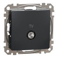 Розетка 1-местная оконечная TV скрытая чёрная Schneider Electric Sedna Design
