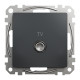 Розетка 1-местная оконечная TV скрытая чёрная Schneider Electric Sedna Design