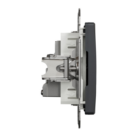 Розетка 1-местная оконечная TV скрытая чёрная Schneider Electric Sedna Design