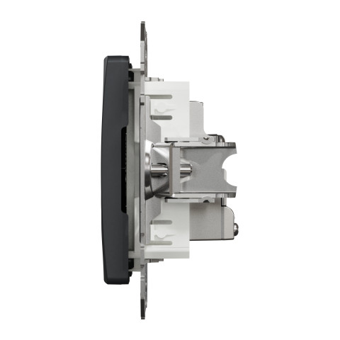Розетка 1-местная оконечная TV скрытая чёрная Schneider Electric Sedna Design