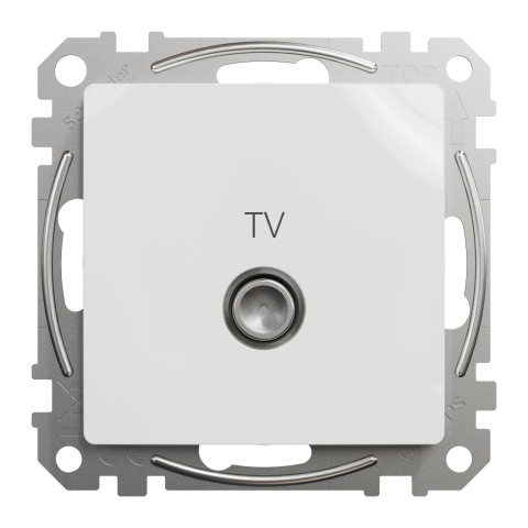 Розетка 1-местная оконечная TV скрытая белая Schneider Electric Sedna Design