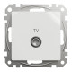 Розетка 1-местная оконечная TV скрытая белая Schneider Electric Sedna Design
