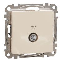 Розетка 1-местная оконечная TV скрытая бежевая Schneider Electric Sedna Design
