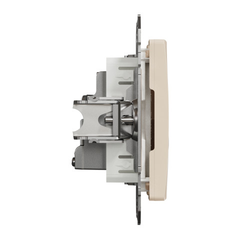 Розетка 1-местная оконечная TV скрытая бежевая Schneider Electric Sedna Design
