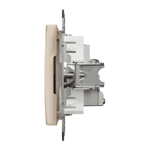 Розетка 1-местная оконечная TV скрытая бежевая Schneider Electric Sedna Design