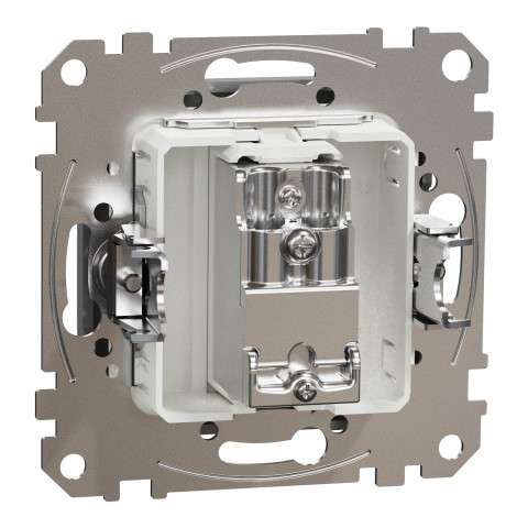 Розетка 1-местная оконечная TV скрытая алюминий Schneider Electric Sedna Design