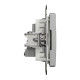 Розетка 1-местная оконечная TV скрытая алюминий Schneider Electric Sedna Design