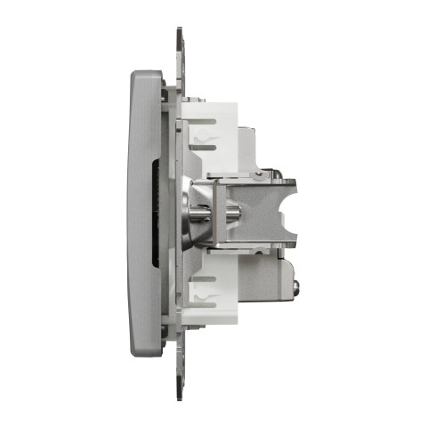 Розетка 1-местная оконечная TV скрытая алюминий Schneider Electric Sedna Design