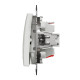 Вимикач 1-клавішний перехресний з підсвічуванням білий Schneider Electric Sedna Design