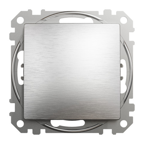 Вимикач 1-клавішний перехресний матовий алюміній Schneider Electric Sedna Elements