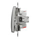 Вимикач 1-клавішний перехресний матовий алюміній Schneider Electric Sedna Elements