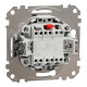 Кнопка проходная 2-модульная скрытая алюминий Schneider Electric Sedna Design