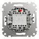 Кнопка проходная 2-модульная скрытая алюминий Schneider Electric Sedna Design