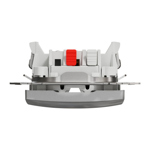 Кнопка проходная 2-модульная скрытая алюминий Schneider Electric Sedna Design