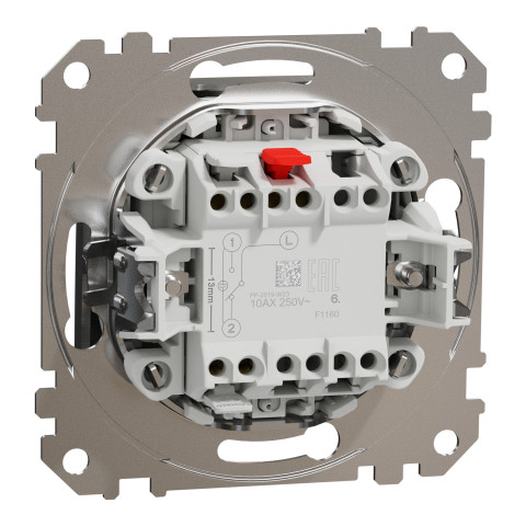 Выключатель проходной матовый алюминий Schneider Electric Sedna Elements, SDD170106L