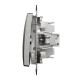Выключатель проходной матовый алюминий Schneider Electric Sedna Elements, SDD170106L