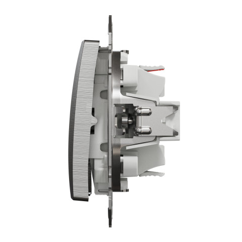 Вимикач прохідний матовий алюміній Schneider Electric Sedna Elements, SDD170106