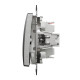 Вимикач прохідний матовий алюміній Schneider Electric Sedna Elements, SDD170106