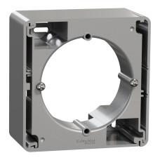 Монтажна коробка 1-місна накладна алюміній Schneider Electric Sedna Design