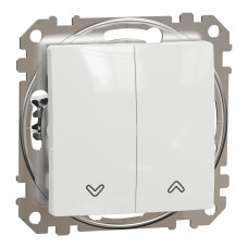 Выключатель кнопочный жалюзи скрытый белый Schneider Electric Sedna Design