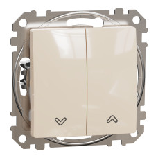 Выключатель кнопочный жалюзи скрытый бежевый Schneider Electric Sedna Design
